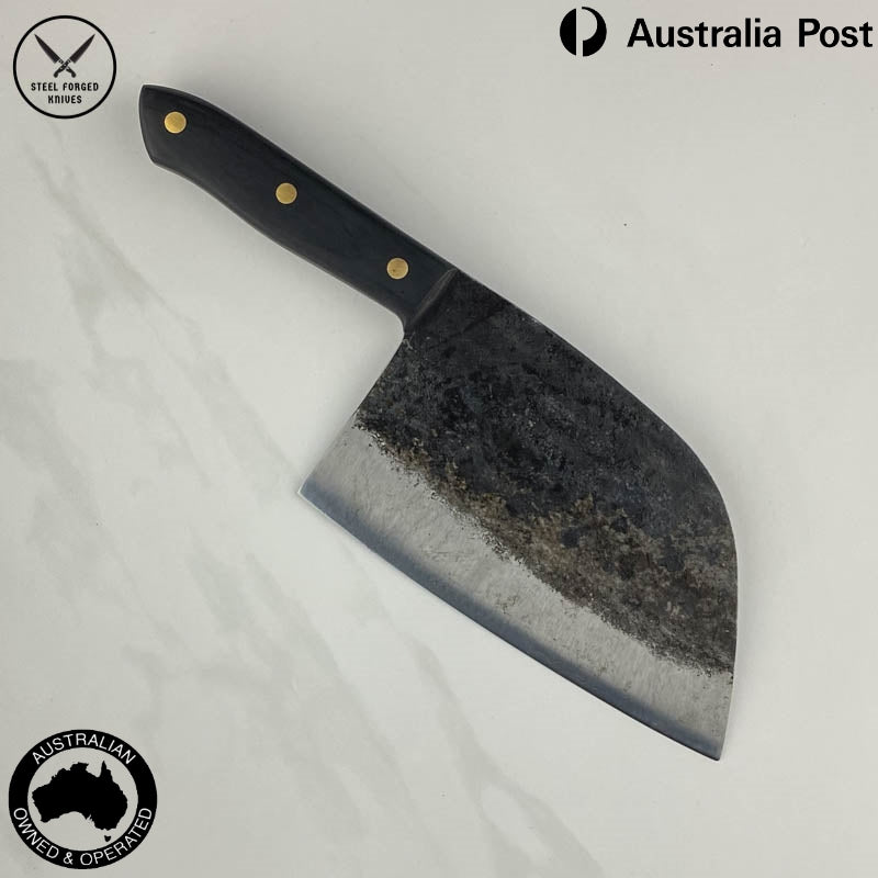 9 Hand Forged Carbon Steel Chinese Cleaver / Chopper by Hoc Kieu