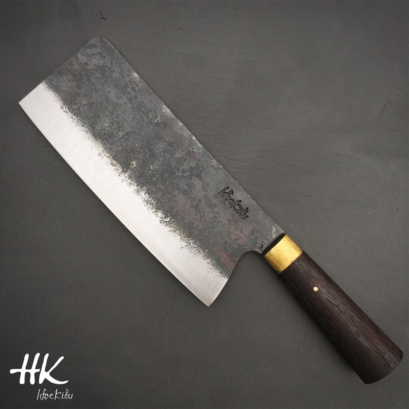 Old-fashioned Chinese Kitchen Cleaver Knife Traditional Handmade Forged  Knife High Carbon Steel Slicing Knife Rose Wood Handle